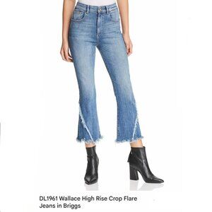 DL1961 Wallace High-Rise Cropped Flare Denim Jeans Color Briggs Sz 27